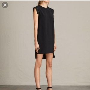 All saints Tonya silk dress eggplant